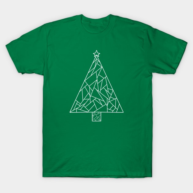 Christmas Tree Geometric Lines T-Shirt by GrayDaiser